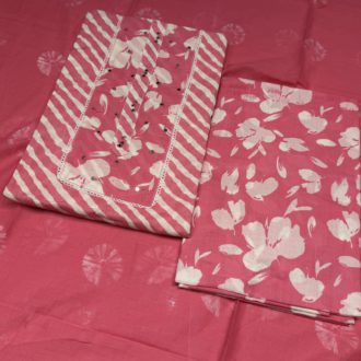 Cotton Dress Material - Rose