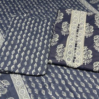 Cotton Dress Material - Blue