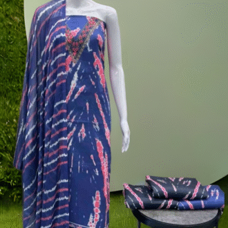 Cotton Dress Material with Chiffon Dupatta